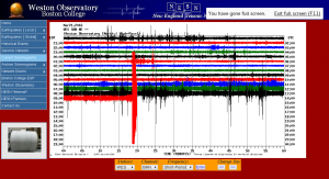 Seismograph readout